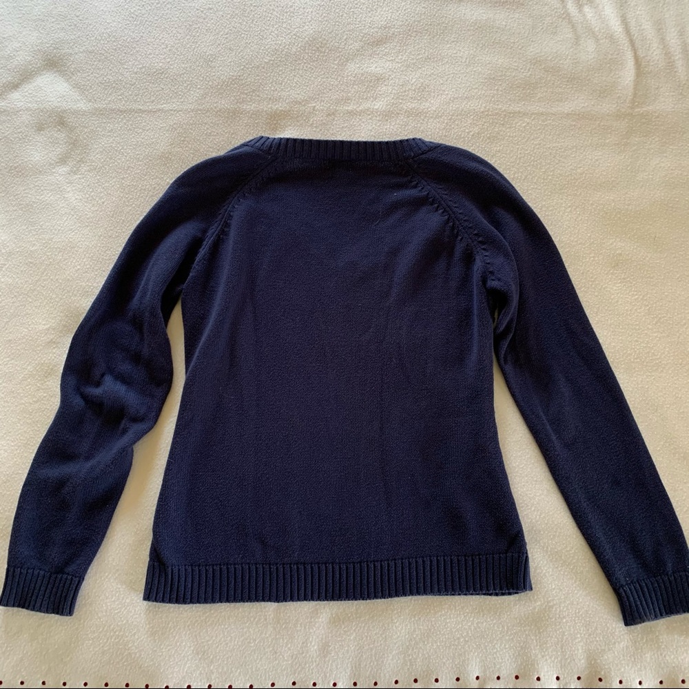 Navy V Neck Sweater